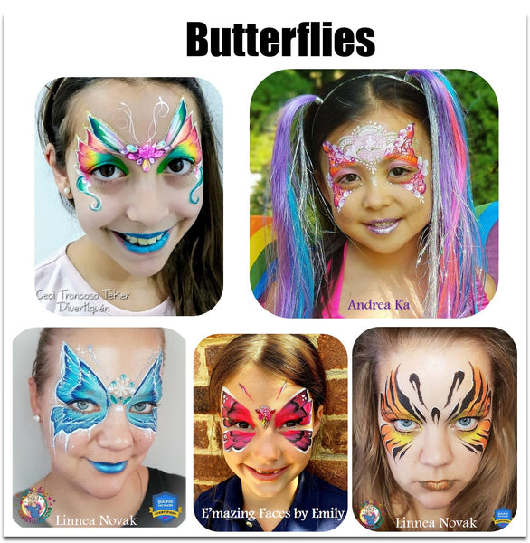 butterfly face paint make up designs halloween