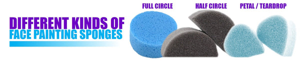 different styles of face painting sponges