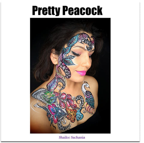 peacock body painting