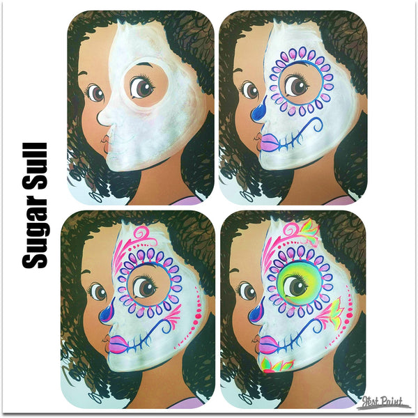 Sugar skull Face Paint Jest Paint Step by Step Tutorial face paint