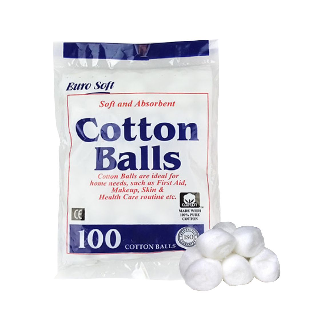 DecorRack 100 Cotton Balls, 100% Pure Cotton for Nail Polish and