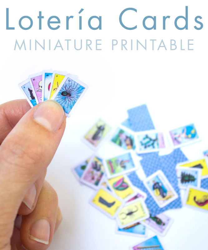 Printable miniature Loteria cards