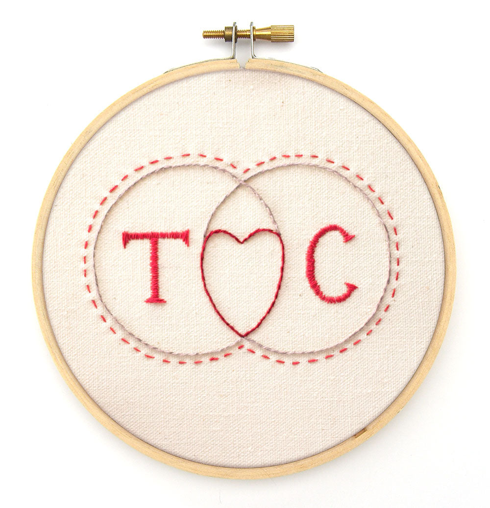 Venn Diagram Love embroidery pattern