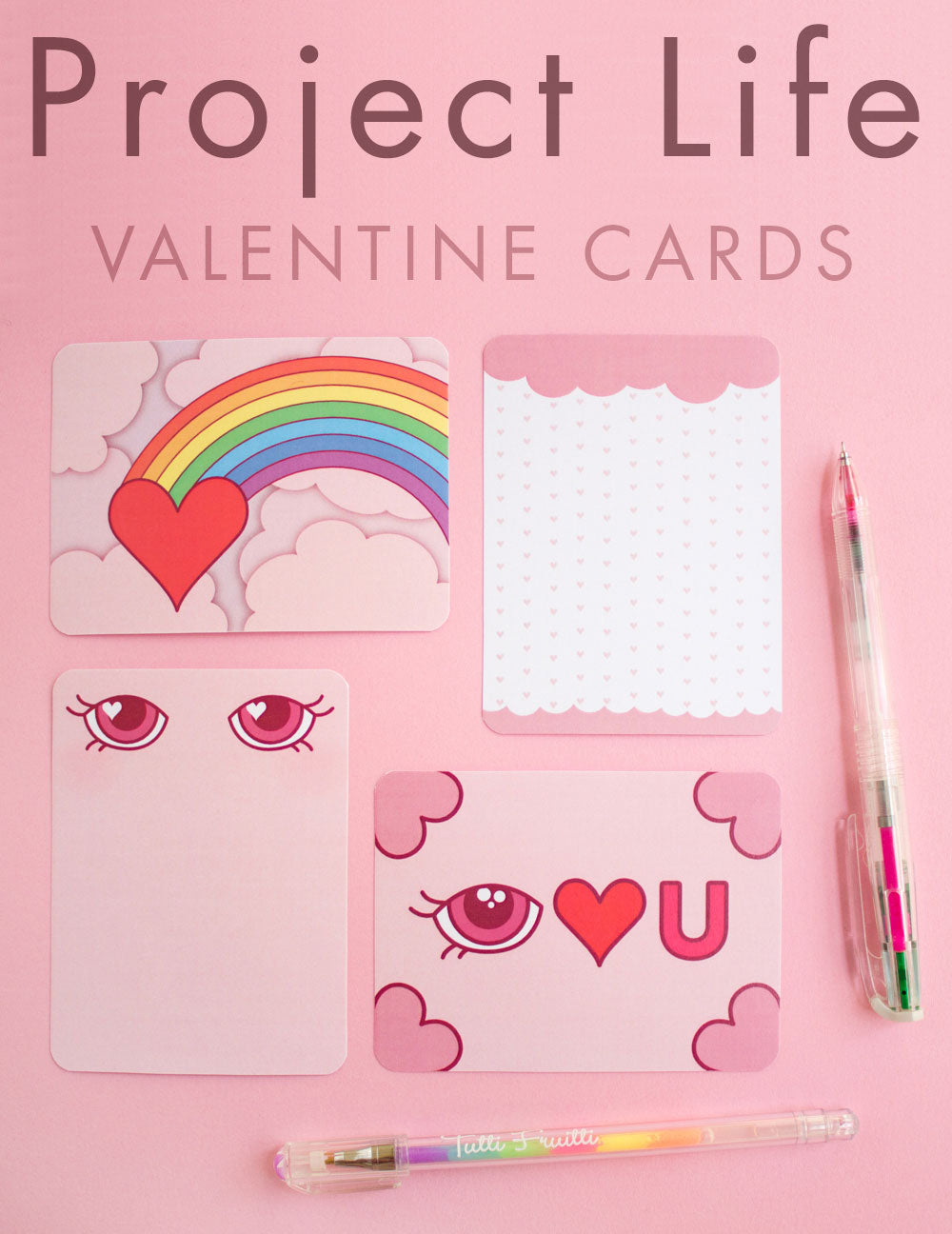 Printable Valentine scrapbooking cards