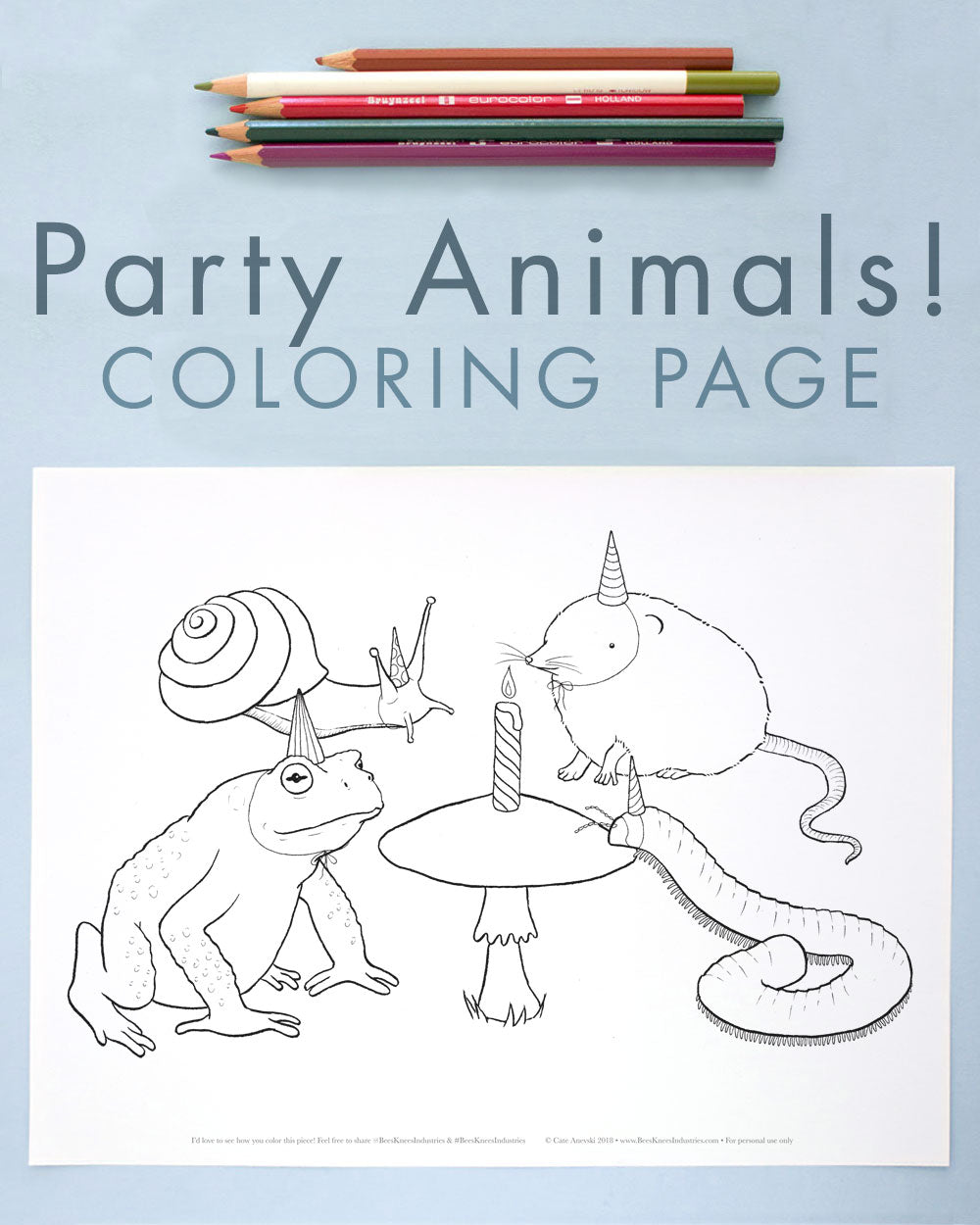 Party Animals coloring page