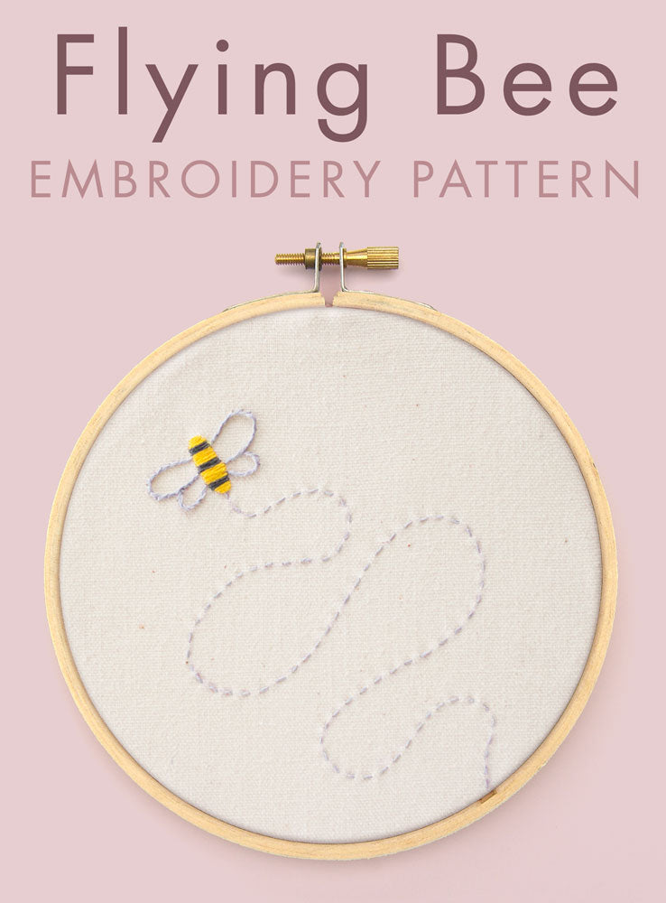 Flying Bee embroidery pattern