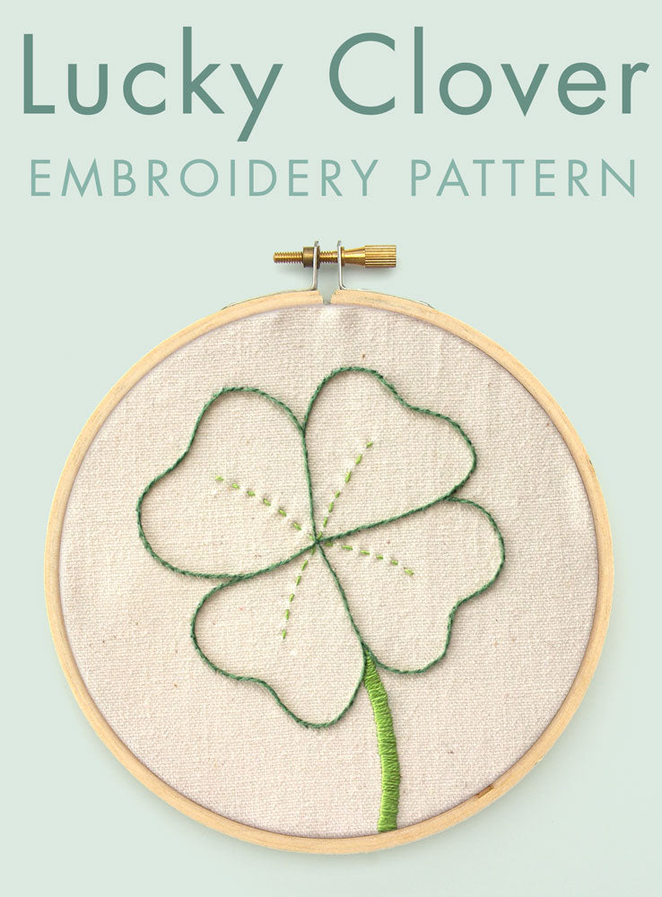 Lucky Clover embroidery pattern