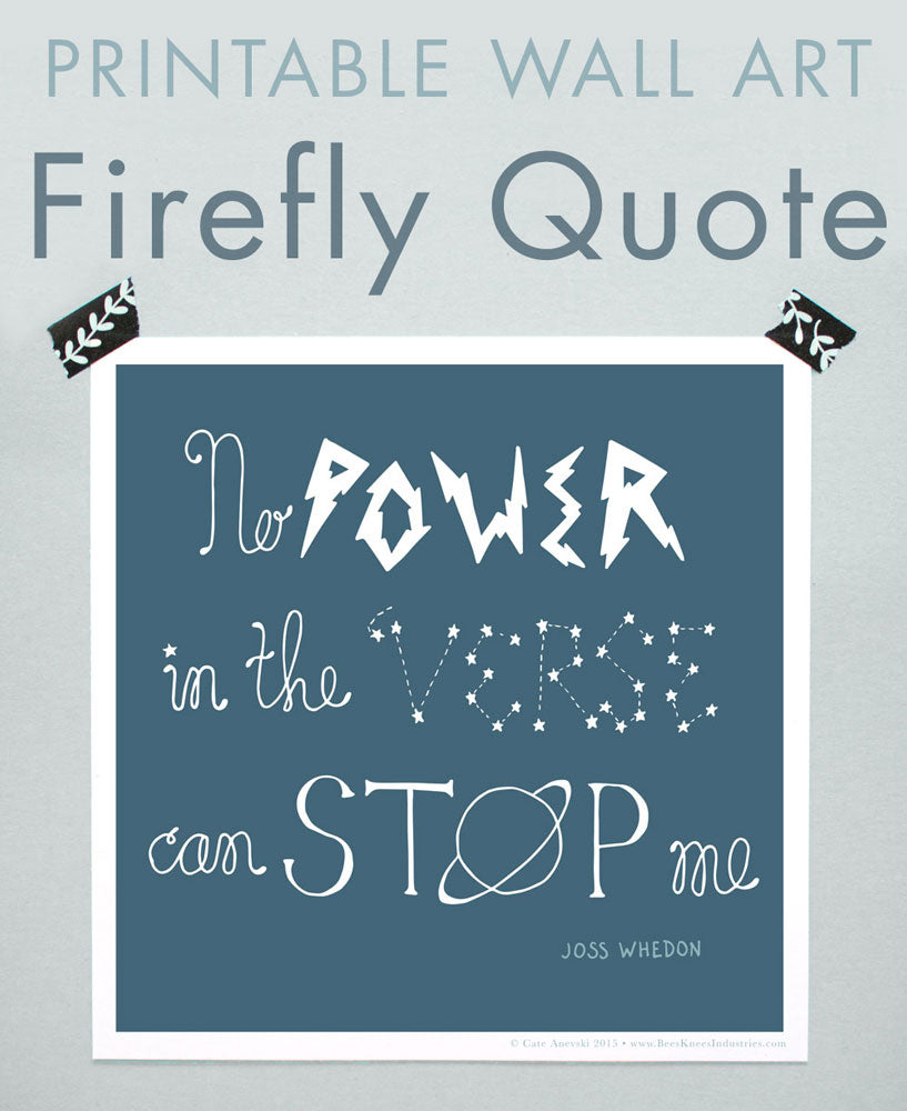 Firefly Quote Printable Wall Art