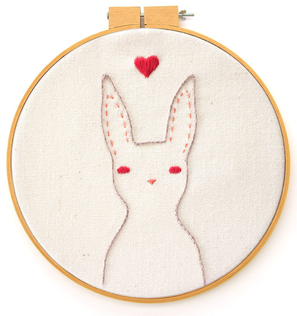 Rabbit embroidery pattern