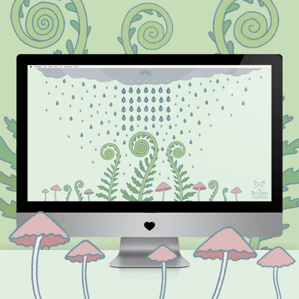 April Showers computer desktop