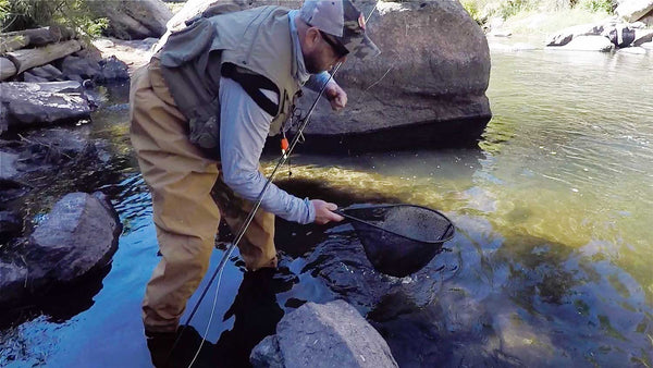 Man wearing waders