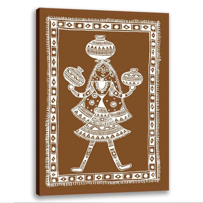 easy warli painting figures