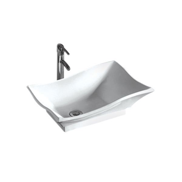 Whitehaus Whkn1078 Ceramic Rectangular Above Mount Bathroom Sink Basin