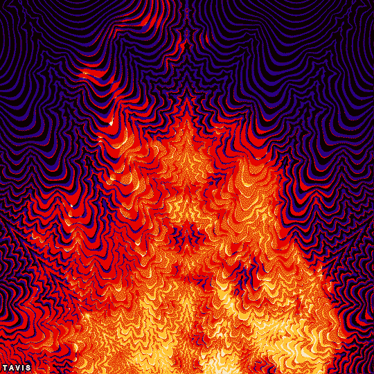TAVIS fractal halftone bonfire color mandelbrot