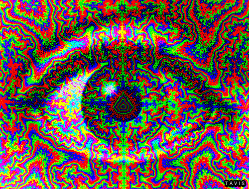 seeing both at once fractal RGB halftone