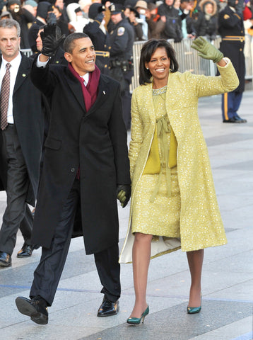 First Lady Michelle Obama wearing Kitten Heels