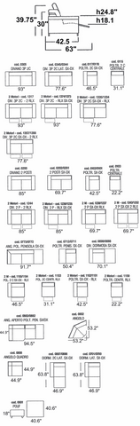 Micol Sectional Sofa Compositions Schematics