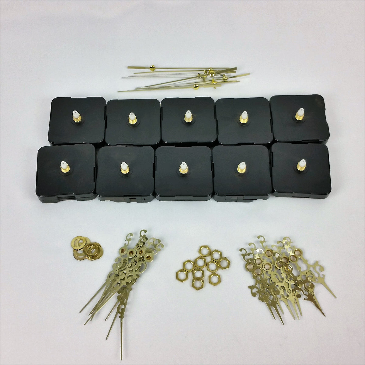1 Quartz Clock Movement Mechanism and Brass Hands Set Kit DIY Parts Serpentine 