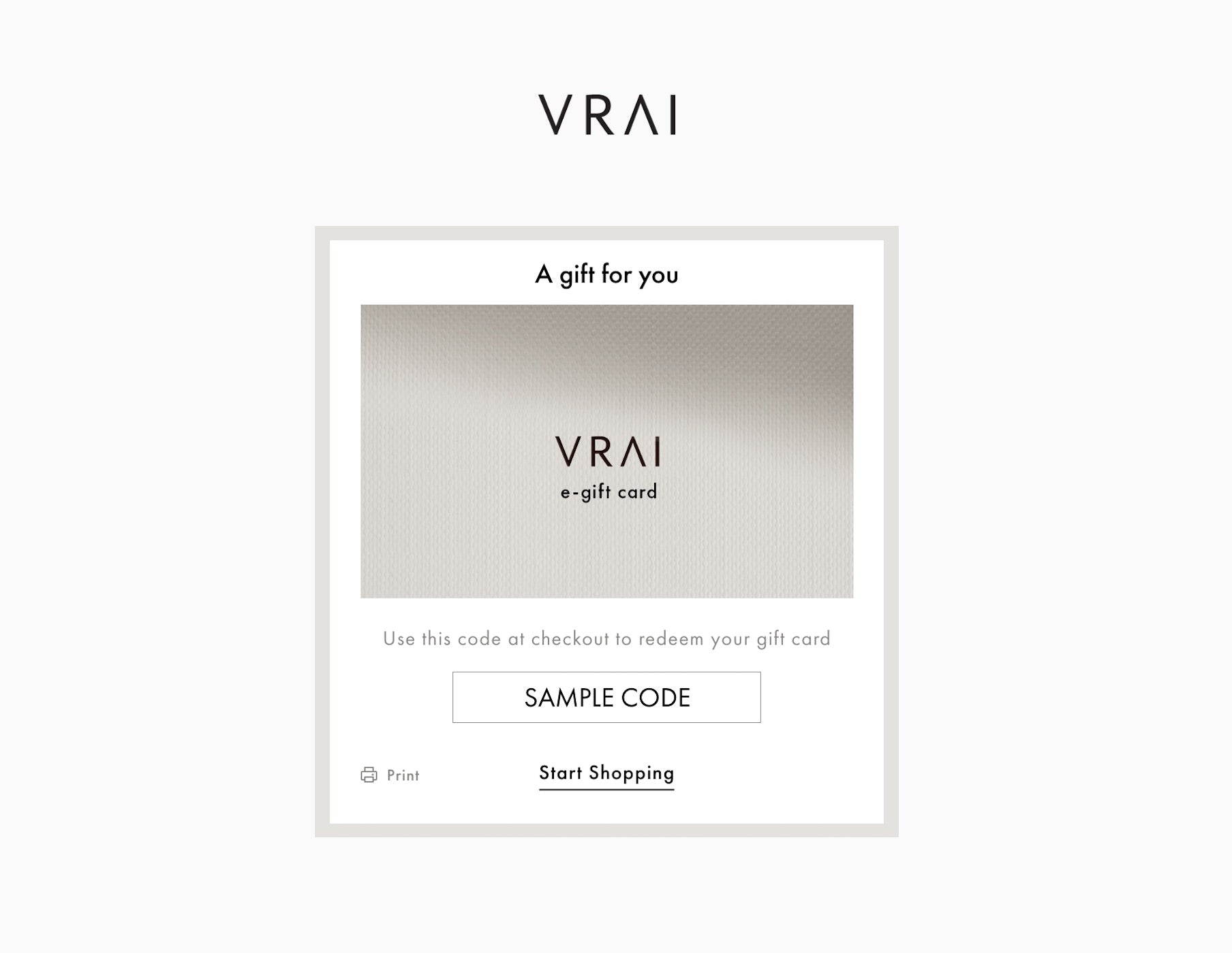 digital gift card – vrai