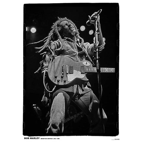 Bob Marley Brighton 1980 Poster