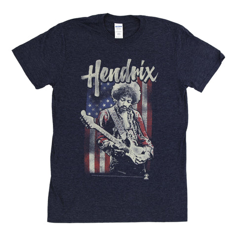 Jimi Hendrix American Flag T Shirt