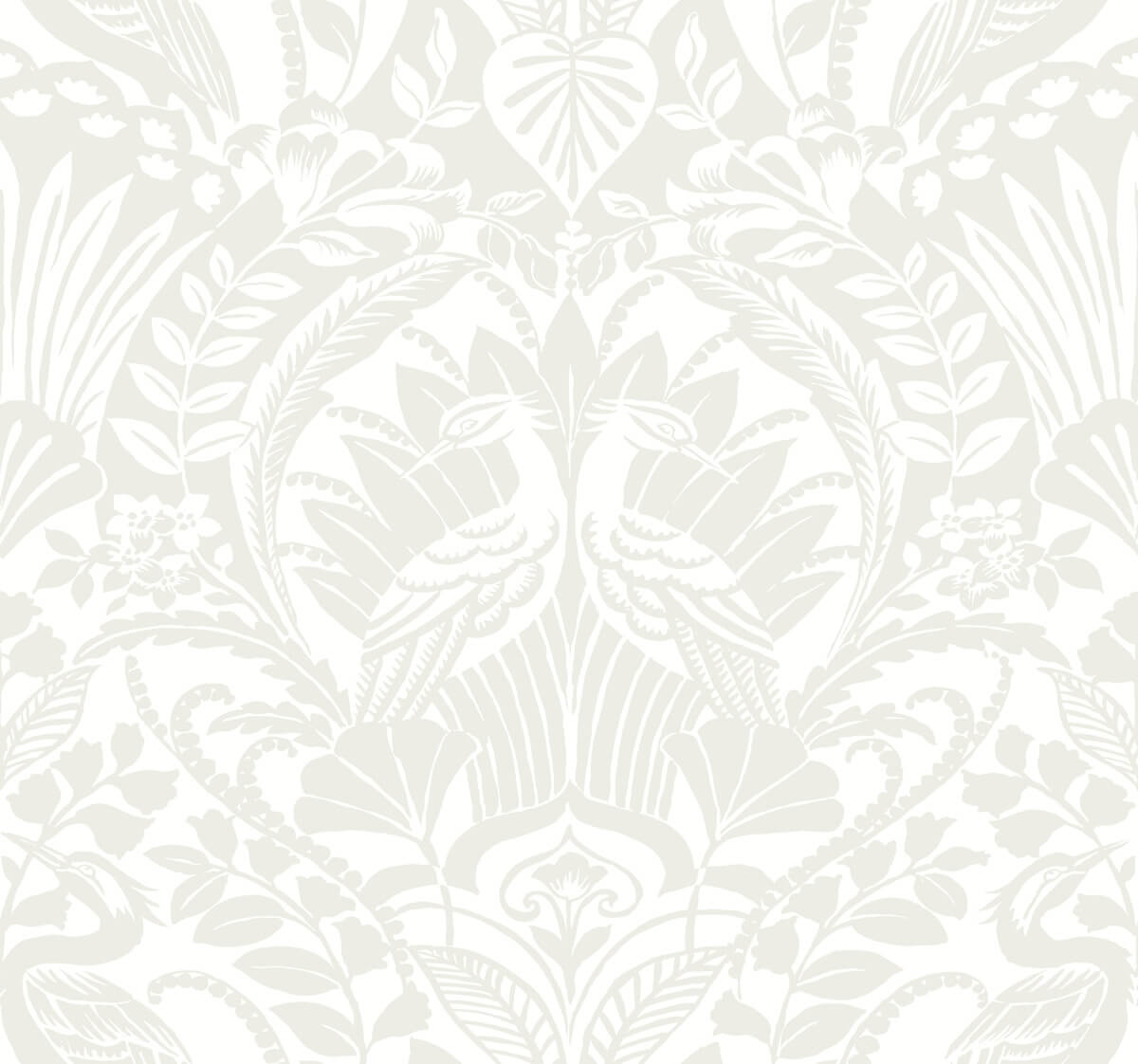 Damask Resource Library Egret Damask Wallpaper - Neutral White – US Wall  Decor