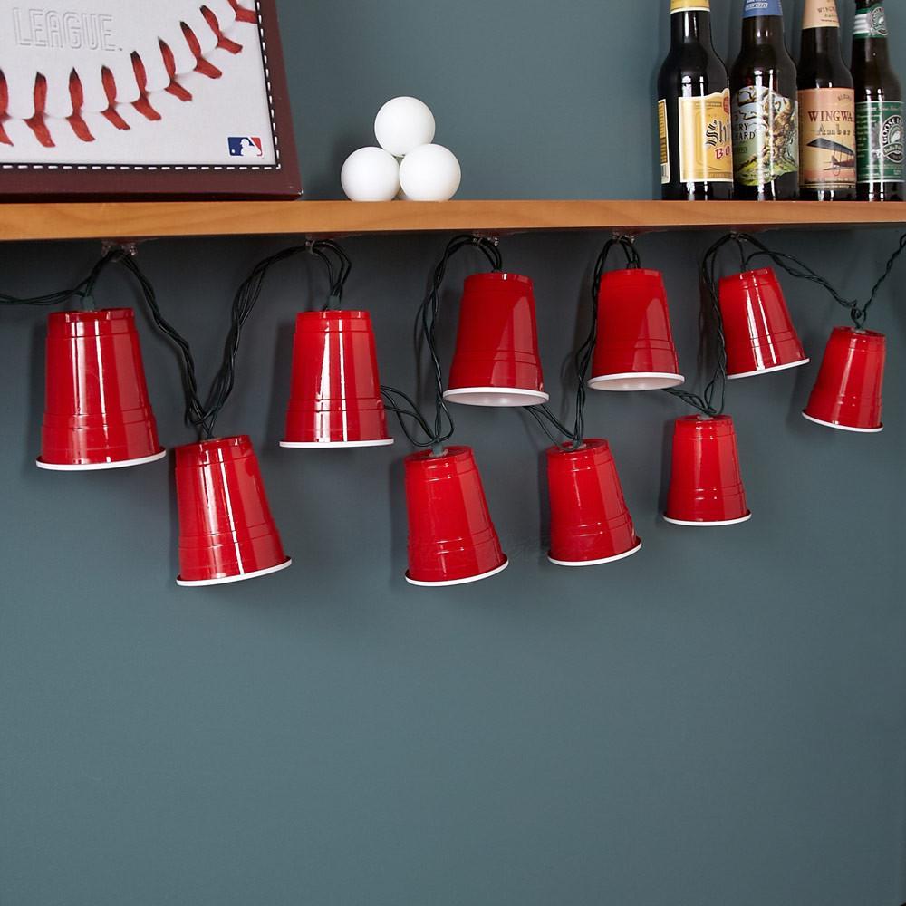 mini red solo cup string lights