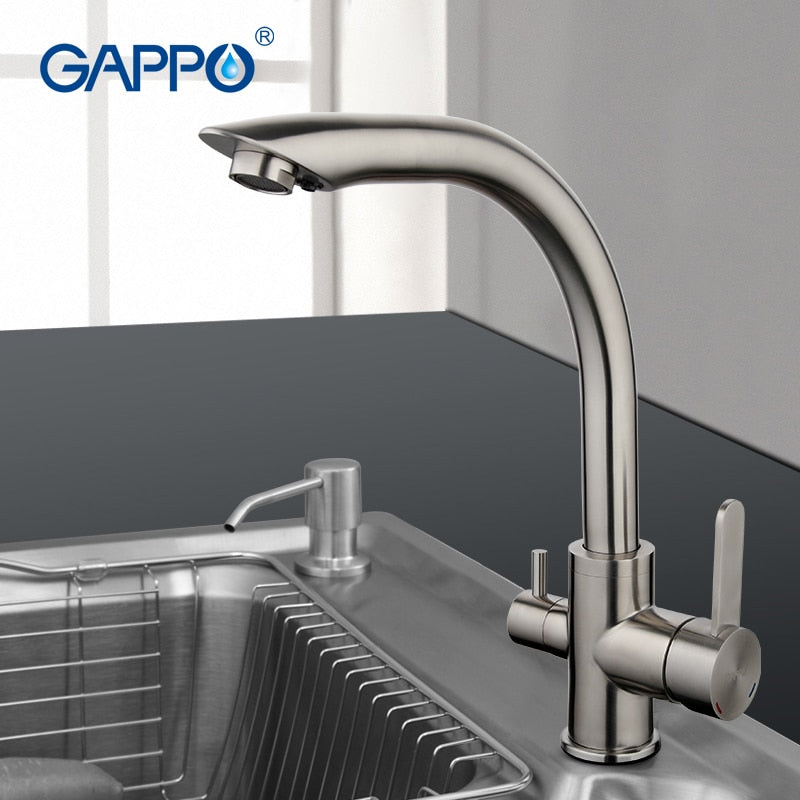 1 Gappo Water Filter Taps Kitchen Sink Faucet Stainless Steel
