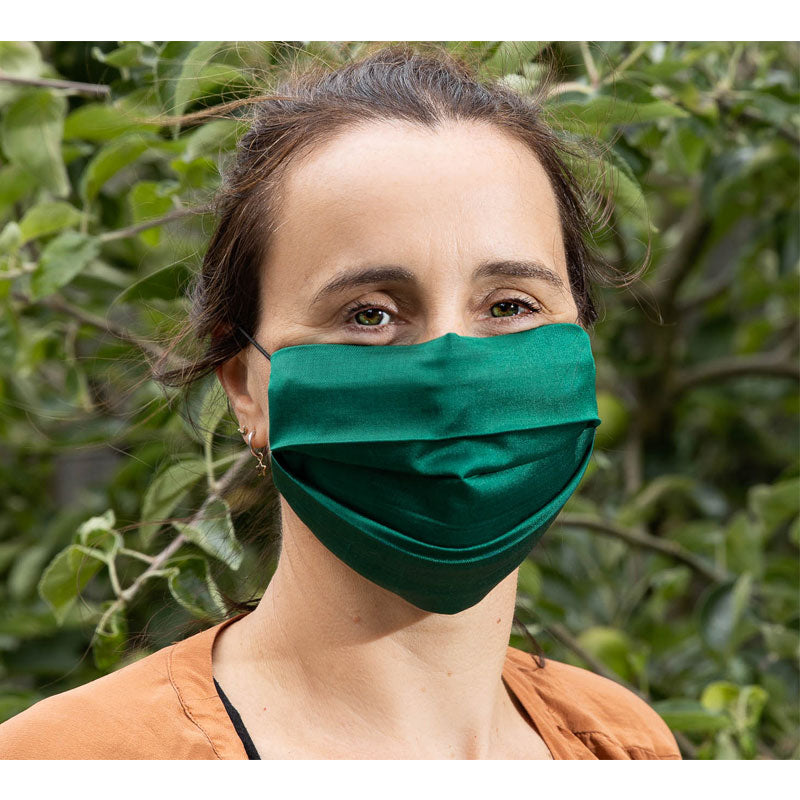 Reversible Filtered Face Mask Green