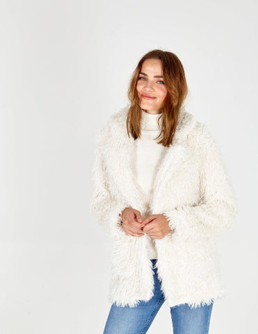 Peggy Shaggy Faux Fur Blazer