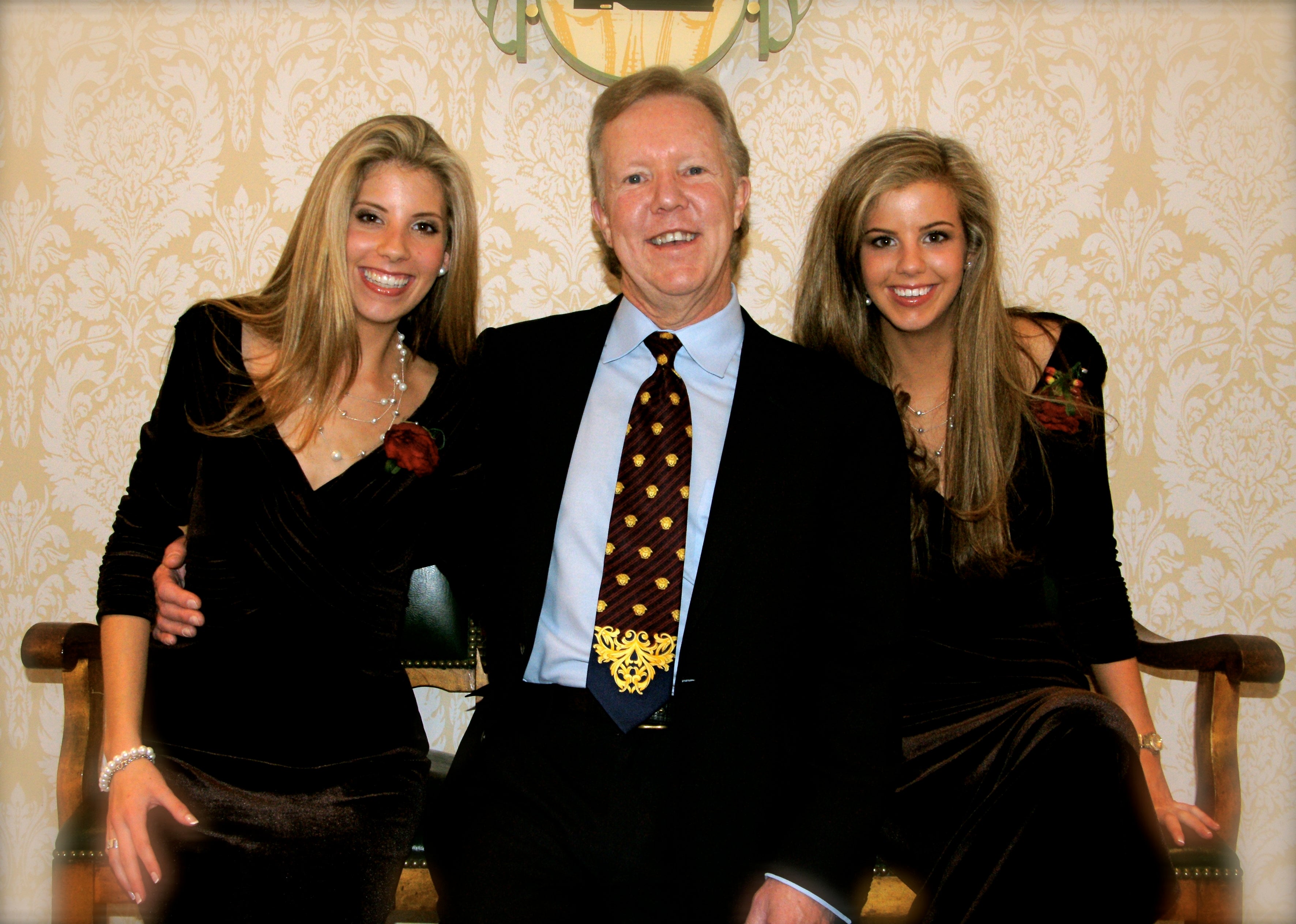 Bob Hindle with Jackie and Mollie Singer at the Caring Awards 