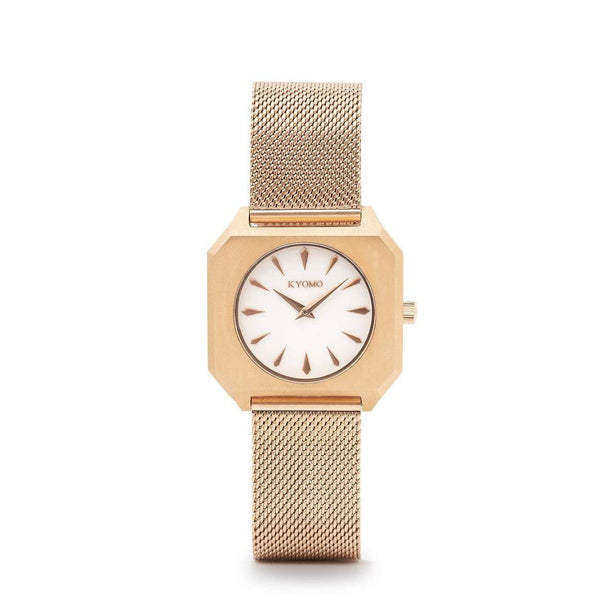 Watch 1D - White/Gold with Mesh