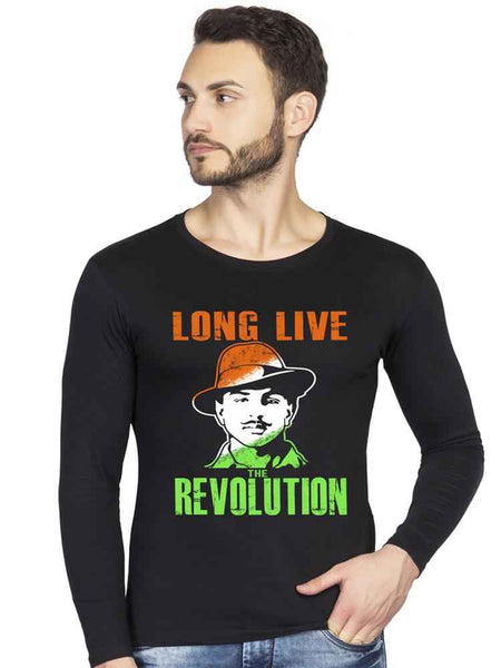 bhagat singh t shirt black