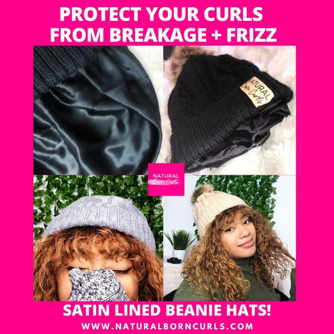 Satin Lined Hat for Curly Hair | Curl Cap 