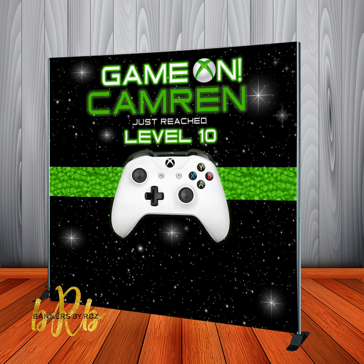 Game On Video Game theme Birthday Backdrop Personalized - Designed, Pr