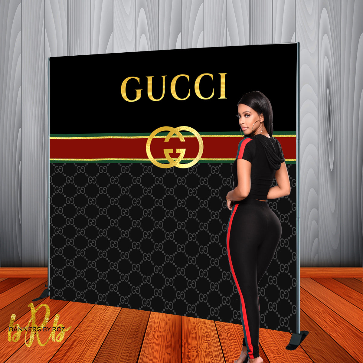 Forfatning Gemme Meningsfuld Gucci inspired Backdrop - Step & Repeat - Designed, Printed & Shipped! –  Banners by Roz