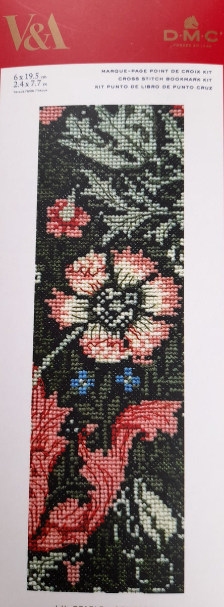 DMC V & A Counted Cross stitch Bookmark Kit H Compton by J Dearle
