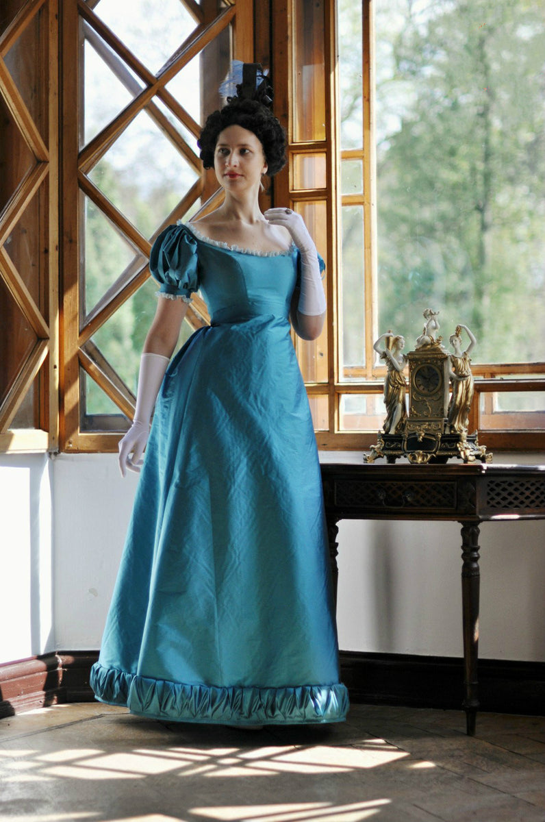 19th Century Biedermeier Costume Ballroom Dress Reenactment Costume