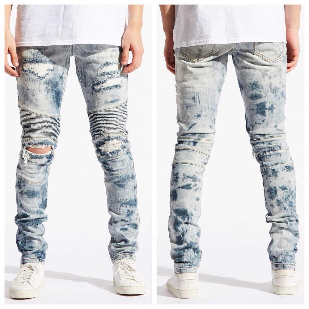 acid wash biker jeans