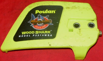 poulan wood shark model p3314wsa chainsaw clutch cover with chain tens