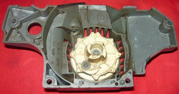 craftsman 33cc, 14", 2.0cid chainsaw starter recoil cover and pulley a