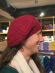 Red Beret viewed from the side - Brigid's Beret