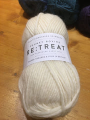 Ball of creamy Re:treat yarn