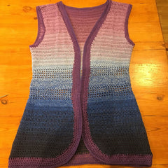 Crocheted waistcoat from Schjeepes Whirl