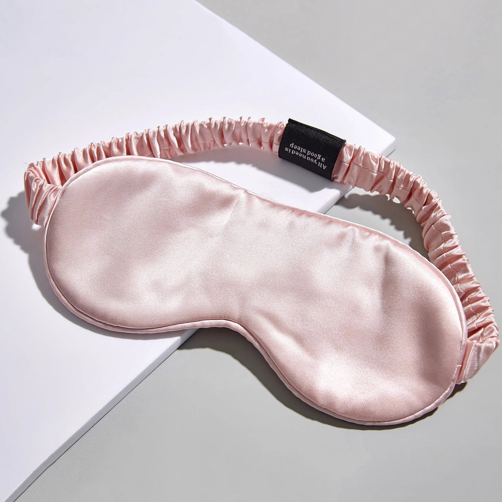 pink silk sleep mask