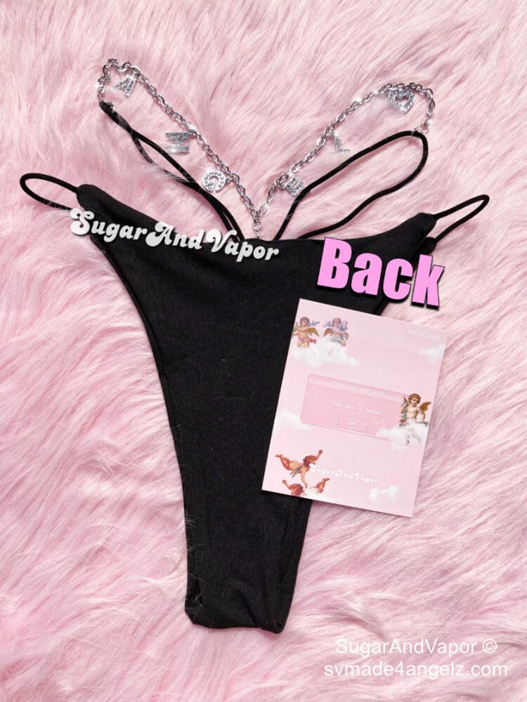 Custom Bling Letters Bunny/Kitty Panty-Lingeries-Artemis greece