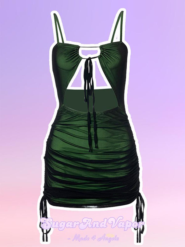 Billie Cut-out Mesh Layered Dress-DRESSES-Artemis greece