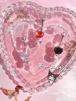 Bling Gem Heart Devil Belly Button Ring-Belly Ring-Artemis greece
