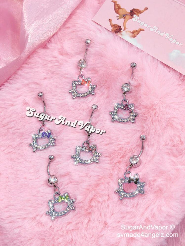 Bling Kitty Belly Ring-Belly Ring-Outback leconfield