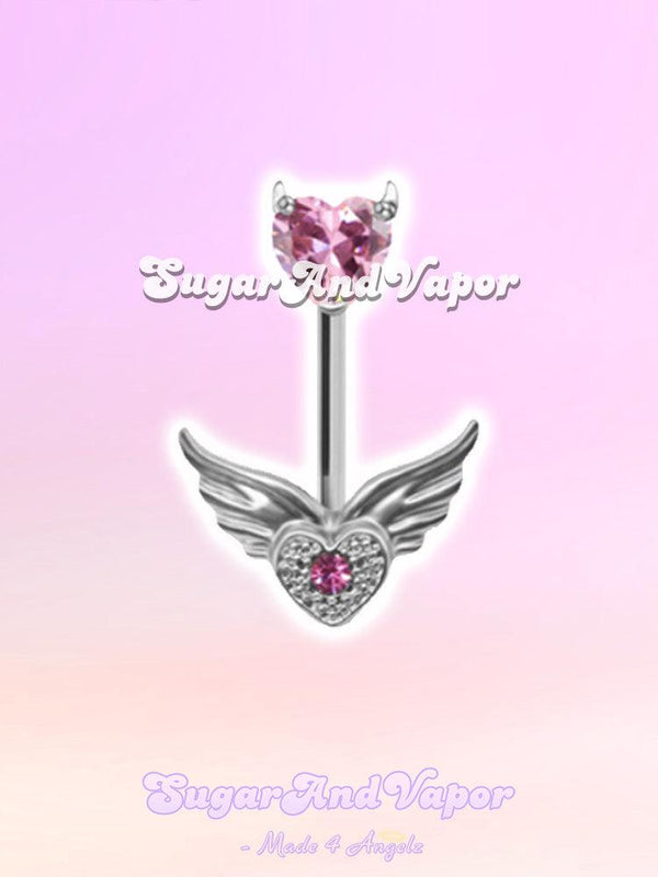 Chibi Moon Heart Belly Ring-Belly Ring-Artemis greece